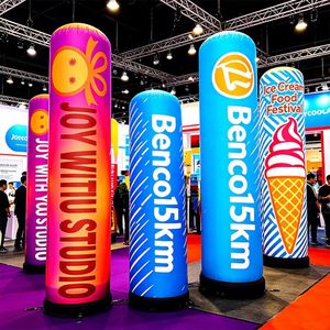 Colonne gonflable d'extérieur résistante aux intempéries avec logo personnalisé imprimé et LED lumineuse pour événements sportifs, marathons et promotions - Product Image 1