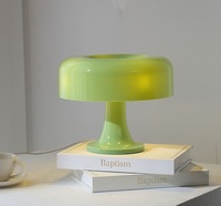 Lampe de table LED en forme de champignon orange, décoration d'intérieur moderne minimaliste nordique, veilleuse de chevet, interrupteur à bouton USB, intensité réglable, salon