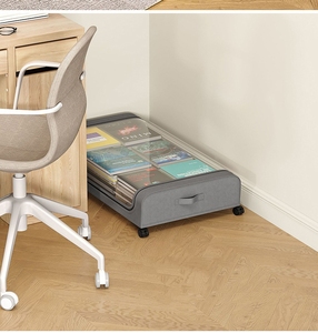 Boîte de rangement sous lit avec couvercle en tissu, étagère anti-poussière, boîte de rangement simple pour vêtements et chaussures - Product Image 4