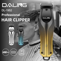 Tondeuse à cheveux professionnelle pour hommes DALING DL-1952, rechargeable par USB, moteur haute puissance, lame en acier inoxydable, tondeuse électrique de précision