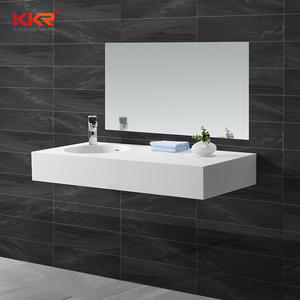 <span class=keywords><strong>Lavabo</strong></span> Sospeso in Solid Surface per <span class=keywords><strong>Bagno</strong></span>, <span class=keywords><strong>Dimensioni</strong></span> Personalizzabili per Hotel - Product Image 2