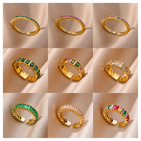 Bagues en acier inoxydable de type avancé, géométriques, polyvalentes, au design épuré, élégantes, haute joaillerie, très vendues