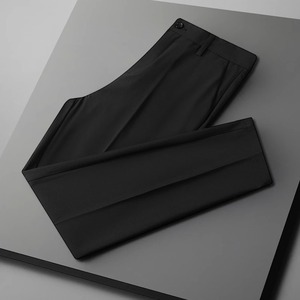 Pantalon <span class=keywords><strong>chino</strong></span> personnalisé pour hommes, coupe ajustée, avec technologie en coton respirant et infroissable, tenue de travail décontractée à l'aspect professionnel - Product Image 5