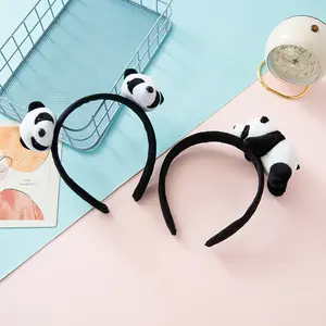 Vente chaude dessin animé Animal poupée chapeaux mignon dessin animé <span class=keywords><strong>Panda</strong></span> bandeau fête bandeau cheveux accessoires pour enfants - Product Image 2