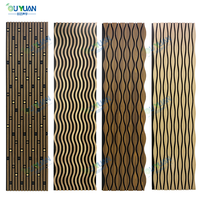 Nouveau design, différentes formes, panneau acoustique mural en lattes, panneau absorbant le son pour bureau, immeuble, salon, studio d'enregistrement