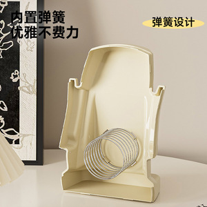 Stone Statue Style Tissue <b>Box</b> With Spring Mechanism Free Standing Desktop Holder Creative Design - Product Image 5