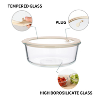 Contenants de stockage alimentaire en verre avec couvercles, étanches et hermétiques, pour la préparation des repas, les restes, lavables au lave-vaisselle, boîte à lunch