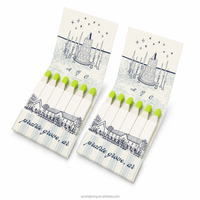 Allumettes de sécurité en gros de type livre, boîtes d'allumettes personnalisées imprimées, bâtonnets en bois à pointe colorée pour bougies parfumées, allumettes pour boutiques de détail