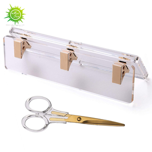 HUISEN Super Magnetic Office Paper Hand Hole Punch Acrylic 3 Hole Puncher with Scissors