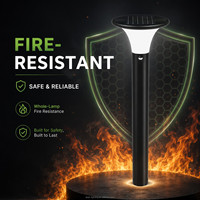 Lampe solaire de jardin moderne pour allée extérieure, éclairage de chemin, poteau en alliage d'aluminium, lampadaire solaire carré pour jardin