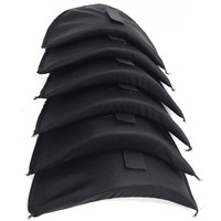 Épaulettes autocollantes pour robe de soirée, forme semi-circulaire, brodées, en éponge 100% coton, écologiques, unisexes, personnalisées