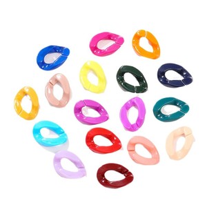 Pinza para el pelo de acrílico colorido con cadena abierta y hebilla, 6.5cm, de resina plástica, accesorios de joyería DIY, estilo casual - Product Image 5