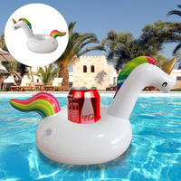Flotadores de Bebidas con Forma de Unicornio, Portavasos Inflables, Portavasos Flotantes para el Verano