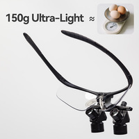 High Quality 45 Degree 4X-6X Dental Loupes with Electric LED Light and Prismatic Lenses TTL Design for Surgical Examination