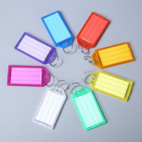 Tag Kunci Plastik Warna-warni dengan Label yang Dapat Diganti, Penanda ID Gantungan Kunci untuk Kantor Hotel, Grosir dalam Jumlah Besar