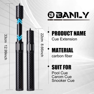 อุปกรณ์ต่อไม้คิวบิลเลียด Banly, ไม้ต่อไม้คิวพร้อมตัวกันกระแทก 3 จุด, ไม้คิวแบบยืดหดได้ทำจากคาร์บอนไฟเบอร์, อุปกรณ์เสริมปรับระดับได้ - Product Image 2