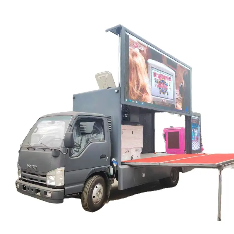 4x2 ad alta definizione 3 lato schermo Led camion Mobile pubblicità camion Mobile stadio Mobile performante veicolo