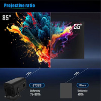 Projecteur intelligent JY320 MINI 4K, projecteur Android 13.0 720P 2GB+8GB, vidéo HD, home cinéma, LCD, mini projecteurs portables pour jeux