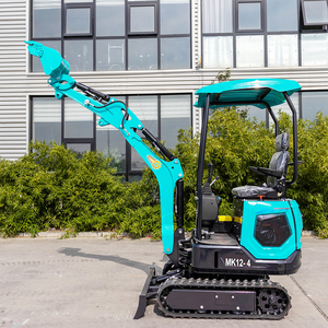 Efficace 1.2T Mini Digger 1200 Kg Compact Crawler Excavator Swing Boom 360 Rotation pour la construction de ferme Comprend un moteur - Product Image 4