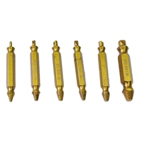 Extracteur de vis doré 6 pièces HSS matériel extracteur de vis à tête cassée extracteur de clous coffret