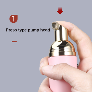 Botol Sampo Bulu Mata PET Transparan Pink Hitam 50ml, Promo! Botol Serum Perawatan Kulit Wajah/Bulu Mata Matte Custom - Product Image 2