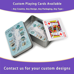 Imprima su propio diseño <span class=keywords><strong>de</strong></span> <span class=keywords><strong>baraja</strong></span> <span class=keywords><strong>de</strong></span> naipes Logotipo personalizado Embalaje Poker Souvenir Caja <span class=keywords><strong>de</strong></span> lata para naipes - Product Image 4