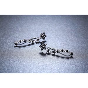FCJ donna alla moda orecchini di zircone con frange lunghi con diamanti e perle gioielli per matrimonio o regalo in ottone - Product Image 2