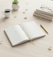 Carnet de notes en tissu de lin relié rigide A5 personnalisé avec estampage à chaud doré, compagnon de prise de notes durable et luxueux