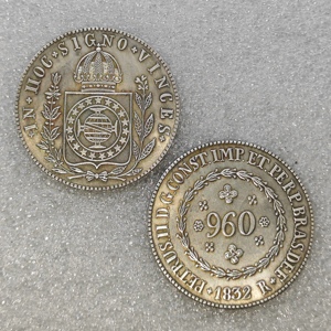 1833,1832,1834,1816 Brésil 960 Reis Pièces commémoratives de style antique, cadeaux, décoration de la maison - Product Image 2