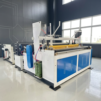 Machine automatique de rembobinage de papier toilette pour usage domestique et hôtelier, utilisée pour le rembobinage et la découpe du papier toilette sur les lignes de production