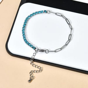 G2255 Vente en gros Bracelets et bracelets de tennis en acier inoxydable avec strass et diamants de 3mm pour femmes - Product Image 5