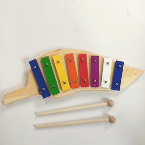 Instruments de percussion pour enfants en gros, Xylophone en aluminium à 8 tons en forme de feuille pour l'enseignement précoce - Product Image 2