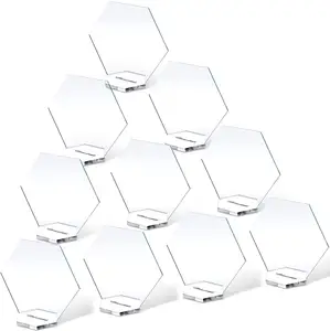 Luxury Hexagon Seating Cards Wedding Table Numbers With Holder Sublimation DIY Table Name Cards Plates/Acrylic Place Cards
