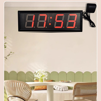 Jam LED Digital dinding Mini kedap air 4 inci dengan GPS terpasang di dinding jam tangan hitung mundur 4 Digit & Stopwatch dengan pengendali jarak jauh Model DAP