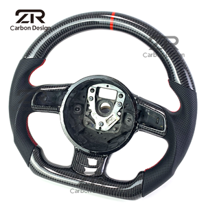 Volante Deportivo de Fibra de Carbono para <span class=keywords><strong>Audi</strong></span> TT TTS TTRS R8 V8 <span class=keywords><strong>V10</strong></span> A3 A4 A5 S3 S4 S5 RS5 B8 A6 S6 RS6 C6 RS4 B7 Q5 Q7 A8 S8 - Product Image 2