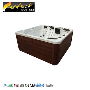 อ่างอาบน้ำอะคริลิคทรงสี่เหลี่ยมแบบตั้งพื้นทันสมัย อ่างน้ำร้อนสำหรับผู้ใหญ่ พร้อมระบบนวดด้วยน้ำ อ่างจากุซซี่ ดีไซน์พกพาเป็นมิตรกับสิ่งแวดล้อม หลากสี - Product Image 3