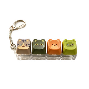 Porte-clés Kawaii personnalisables en forme de chat avec différents motifs, gadgets DIY pour doigts, ornements et accessoires anti-stress - Product Image 5