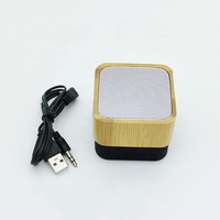 Tarjeta TF de sonido envolvente estéreo con logotipo personalizado, Mini dispositivo de Audio inalámbrico de bambú, TWS, portátil, con dientes azules