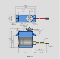 GXservo 150KG HS-1005SGT Big 12V High Pressure CNC Brushless Motor Waterproof RC Drone UAV Fixed Wing Helicopter Metal Body