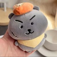 Pendentif en peluche Ours autoironique de dessin animé Lulu Bear et Poupée Cochon Rose, Porte-clés Figurine Jouet Cadeau 10cm Coton PP Jouets en gros