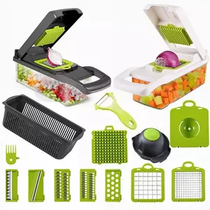 Venda quente Multi 12 Em 1 Multifuncional Cortador De Frutas Vegetais Cebola Dicer Veggie Slicer Vegetal Chopper Para Cozinha