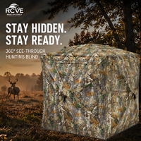 Abri de chasse portable en tissu Oxford camouflage, abri au sol à montage rapide pour la chasse au cerf et au dinde, OEM