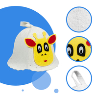 Chapeau de sauna en feutre de laine naturelle avec logo personnalisé, vente en gros, pour spa, hammam et banya traditionnelle