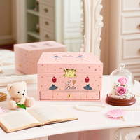 Caja Musical Giratoria Elegante Personalizada de Alta Calidad Yiyu, Melodía Personalizada, Forro de Papel de Terciopelo, Almacenamiento de Joyas de Lujo Ecológico