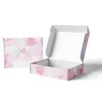 Boîtes d'expédition en papier kraft, boîtes en carton ondulé résistantes, boîtes postales mates avec impression de logo personnalisé à l'encre de soja pour cadeaux