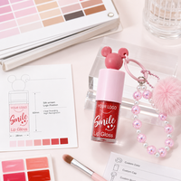 Livraison Rapide Brillant à Lèvres Smile Handle OEM Marque Privée Gel Scintillant Rouge Tête de Brosse Souple Léger Retouche Quotidienne