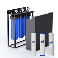 Système de filtration d'eau pour toute la maison, 3 étapes, 20 pouces, bleu, Australie |   Débit élevé, entrée/sortie de 1 pouce