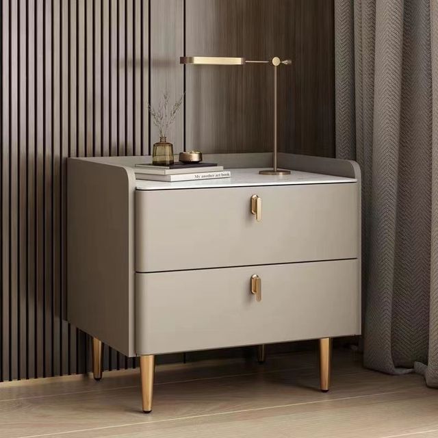 New Design Side Table Bedroom Trendy Smart Home Wireless Charging Furniture Nightstands Blue Tooth Speaker Bedside Cabinet
