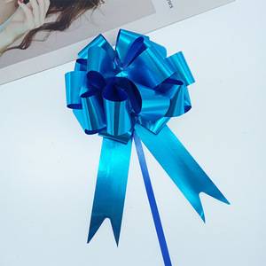 Plusieurs couleurs de décoration de <span class=keywords><strong>mariage</strong></span> <span class=keywords><strong>voiture</strong></span> <span class=keywords><strong>ruban</strong></span> tridimensionnel nœuds d'emballage cadeau arc tiré à la main fleurs tirer <span class=keywords><strong>ruban</strong></span> arc - Product Image 4