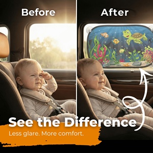 Car Side <b>Window</b> <b>Shades</b> for Baby 2 Pack and Automotive Sun Protection Baby From UV and Sun Glare Car Baby Accessories - Product Image 4
